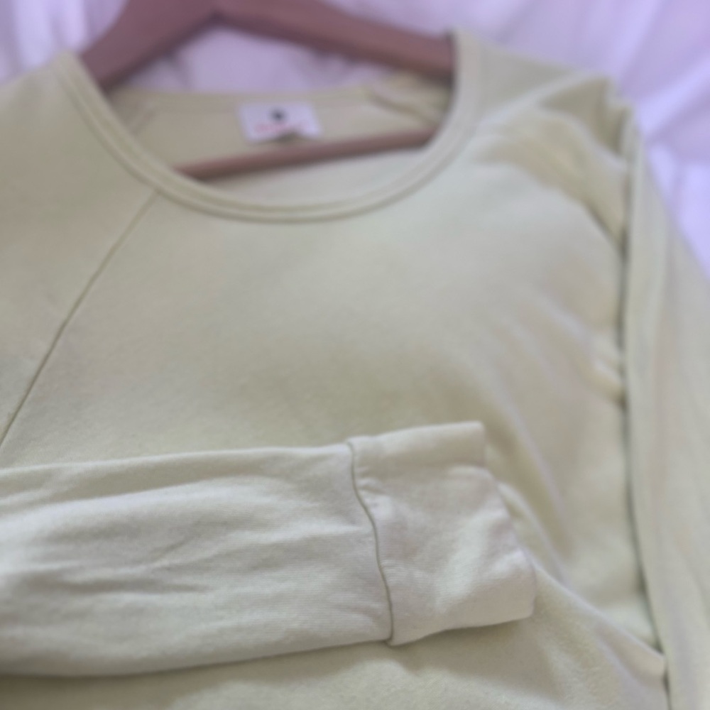 Sundry Butter Yellow Light Sweatshirt Sweater Color of the Summer! ☀️ FREE SHIP!